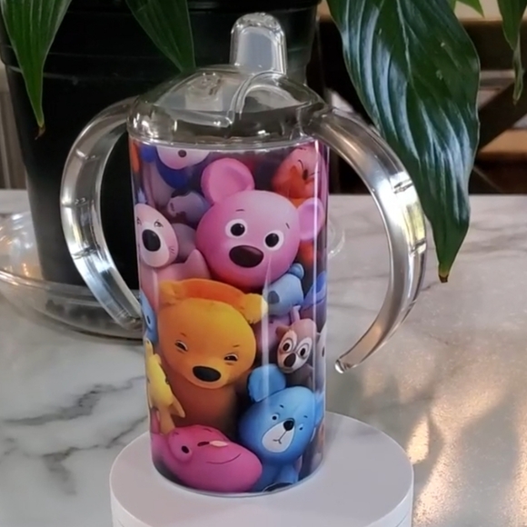 Squishy Animal's 12oz Sippy Cup with 2 lids - Picture 9 of 13